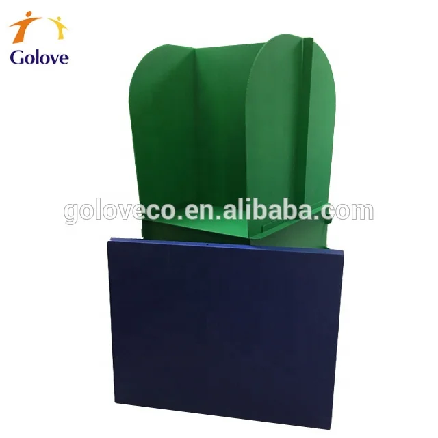 Corrugated plastic polling station booth for Chad election 2021
