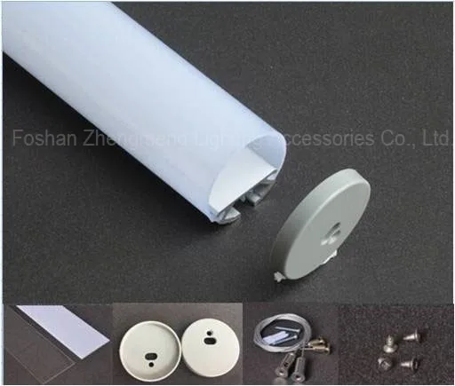 Dim 30mm Round led profile aluminum tube, suspended round shape lighting aluminum profile