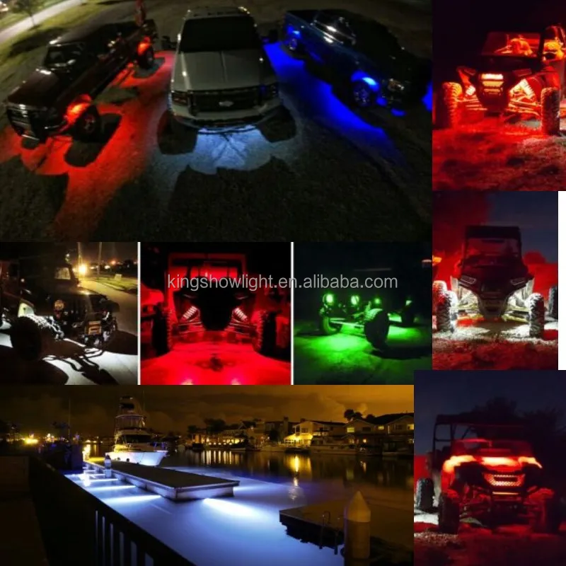 12 шт. RGB LED мотоциклетное освещение миллионов цветов неоновые светящиеся полосы аксессуары для мотоциклов комплект света
