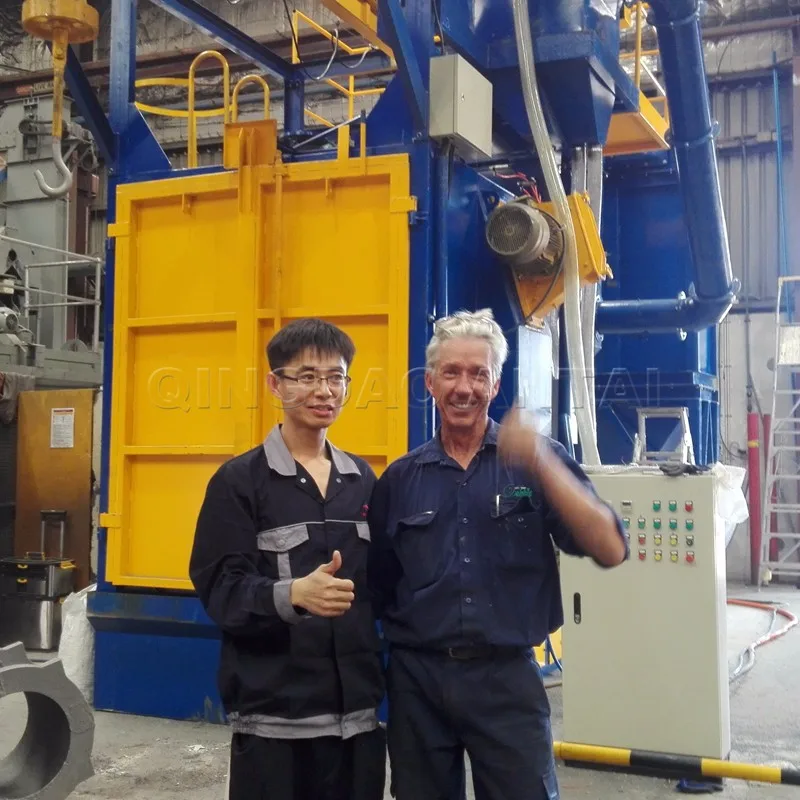 Hook type shot blasting machine for blasting and painting cylinder China supplier