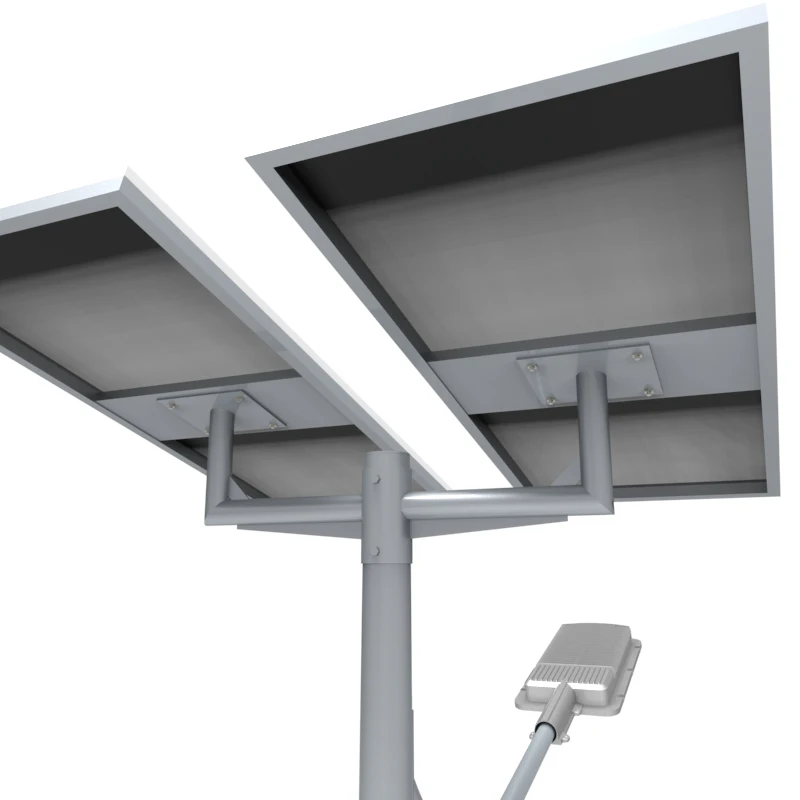 led warning solar street light symbol with die-casting aluminum lamp body