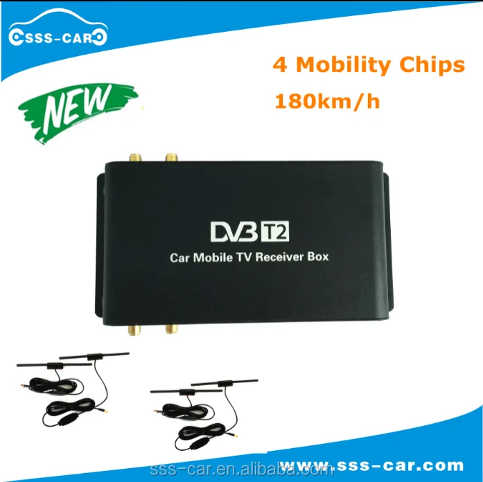 Manufactuer car dvbt2 digital tv receiver with 4 antennas