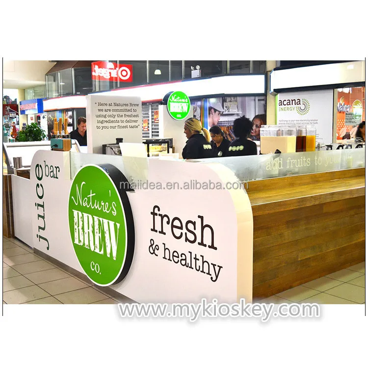 Новый стиль киоск для продажи свежих фруктовых соков замороженного йогурта