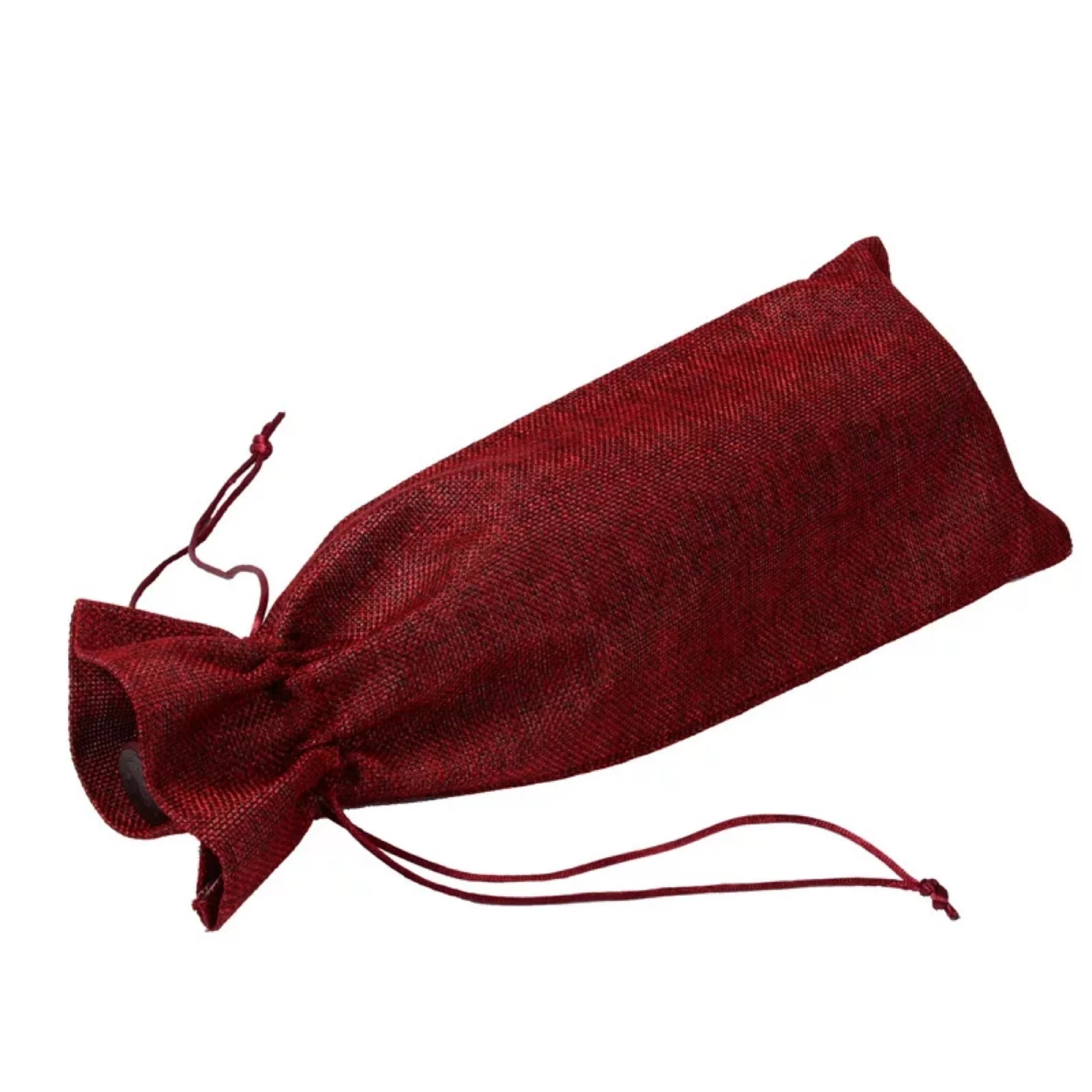 Wholesale Eco-friendly Jute Material  Red Wine Bags