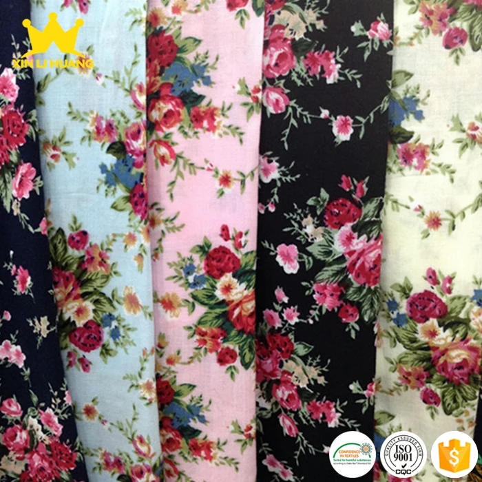 Textile Factory Wholesale Multi Style 100% Floral Printed Rayon Fabric