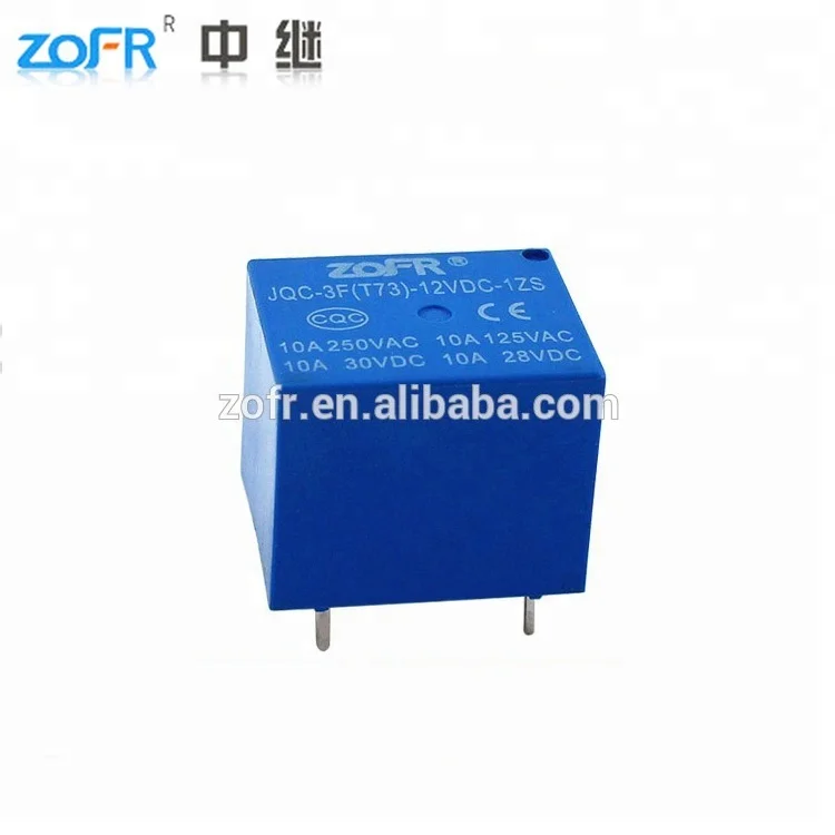 T73 JQC-3F PCB relay 12V 7A 5PIN Sugar Cube Relay