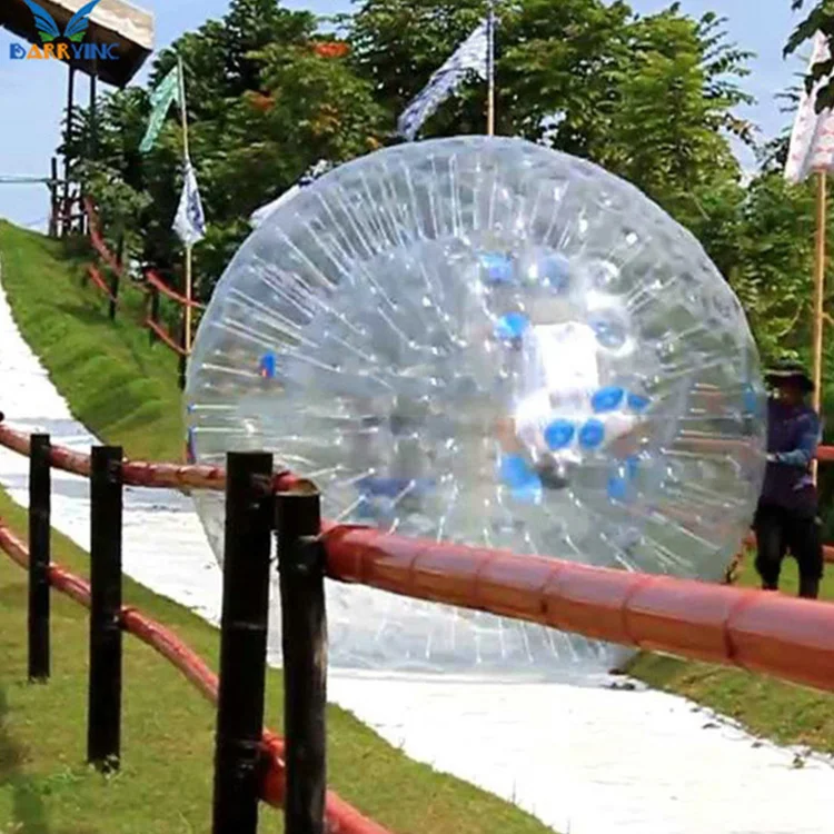 Manufacturer Wholesale Clear 3m Human Hamster Ball Inflatable Grass Rolling Zorb Ball for Sale