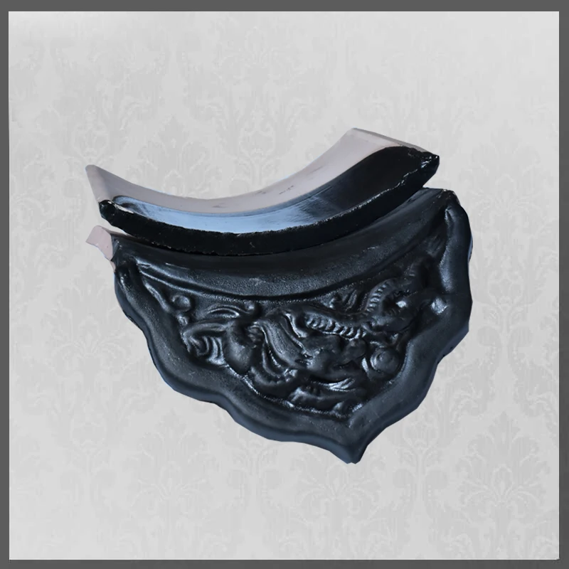 Chinese classical glazed black roof tiles