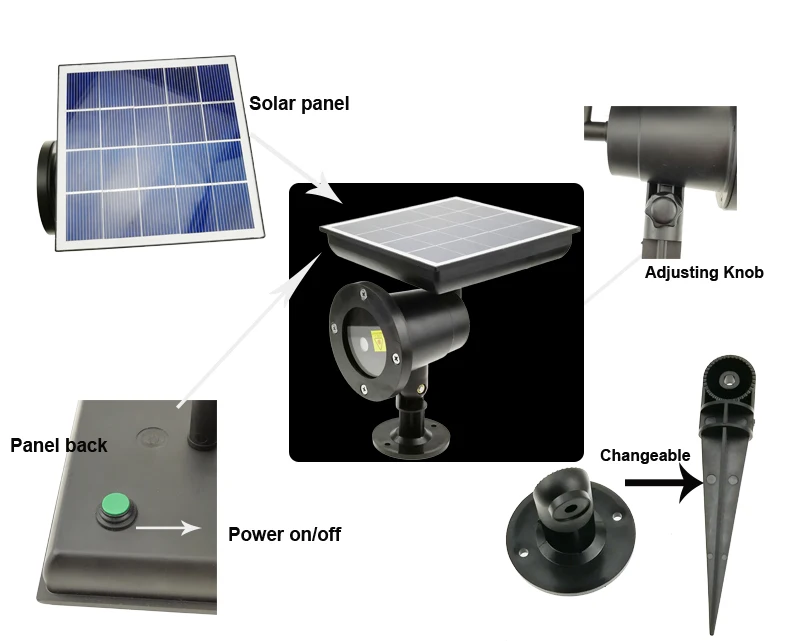 outdoor solar garden laser light