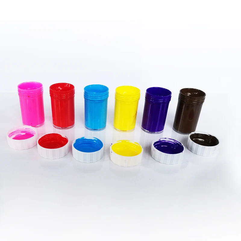 6ct 20ml Jars Fluorescent Neon Glow in the Dark Tempera Paint