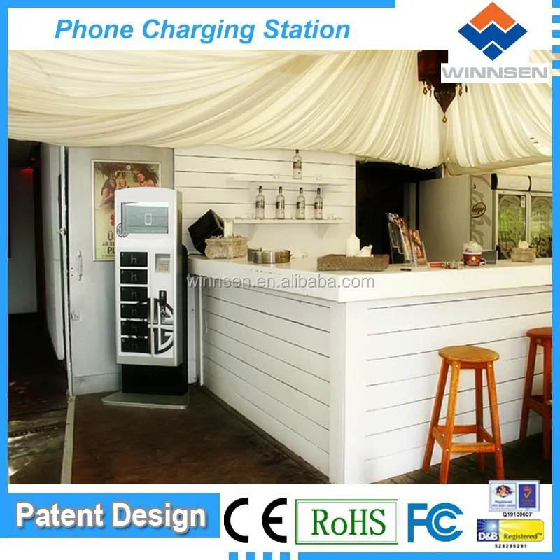 Public Cell Phone Charging Station with LCD APC-06B
