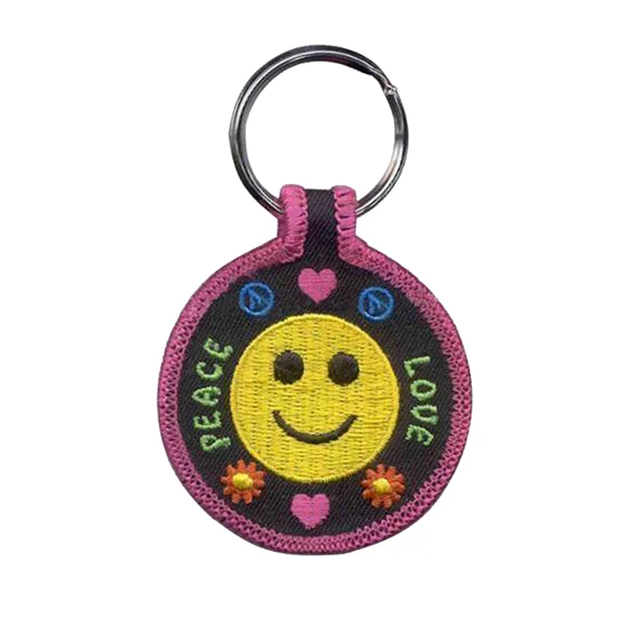 Textile Superior Quality Aviation Key Tag Aircraft Keychains Custom Embroidered Keychain Logo