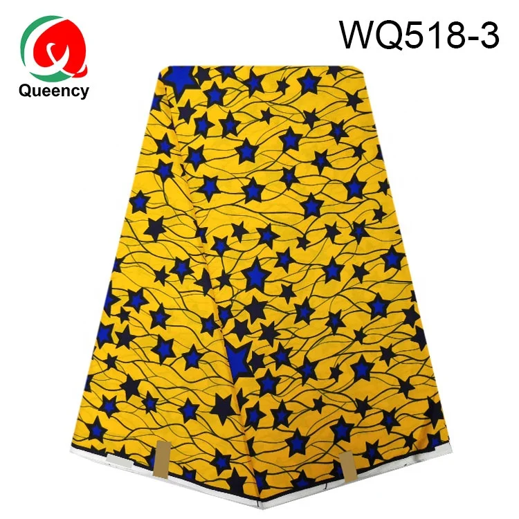 
Queency High Quality Wax Printed African Ankara Cotton Fabric 