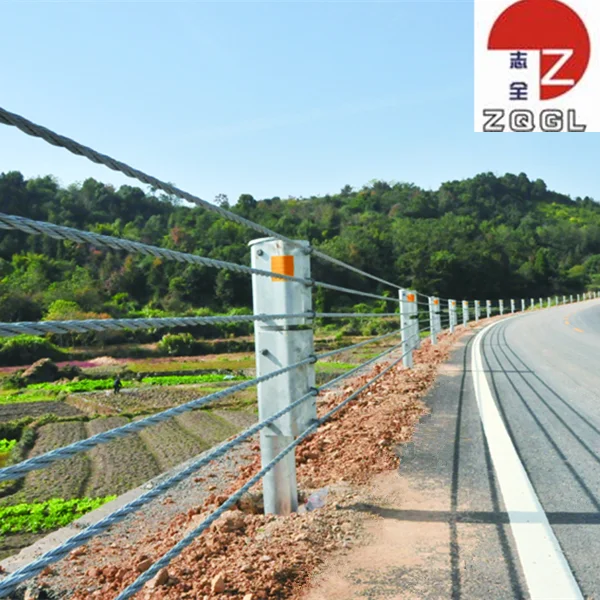 Expressway steel galvanized steel wire strand  safety wire rope barrier
