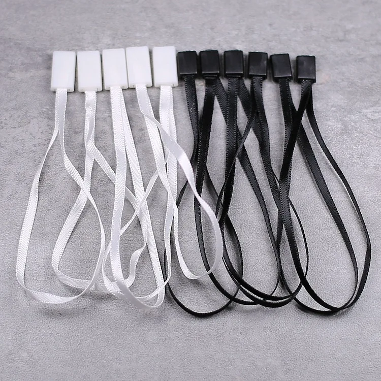 Wholesale plastic cotton string hang tag string seal cord for clothing,China jeans printed tags design hang tag nylon string