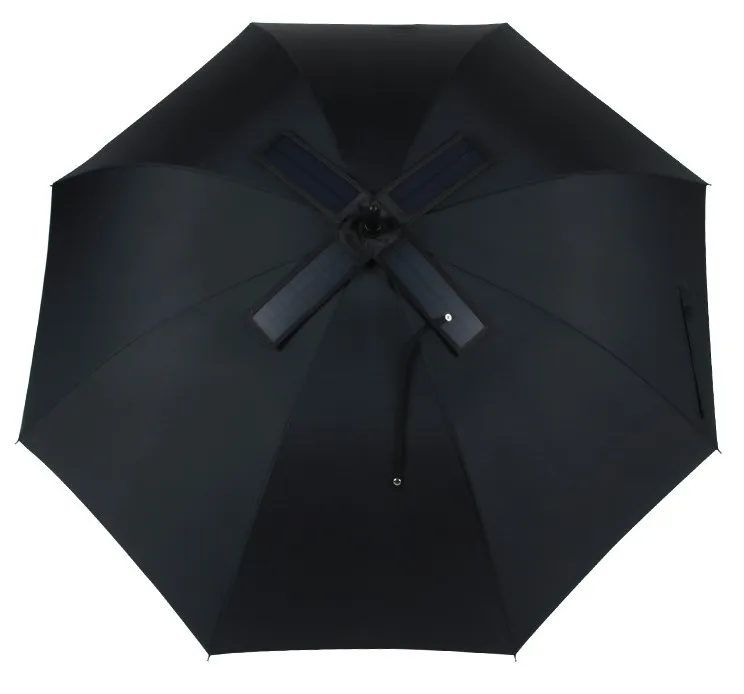 Solar umbrella fan solar charged umbrella with logo printing