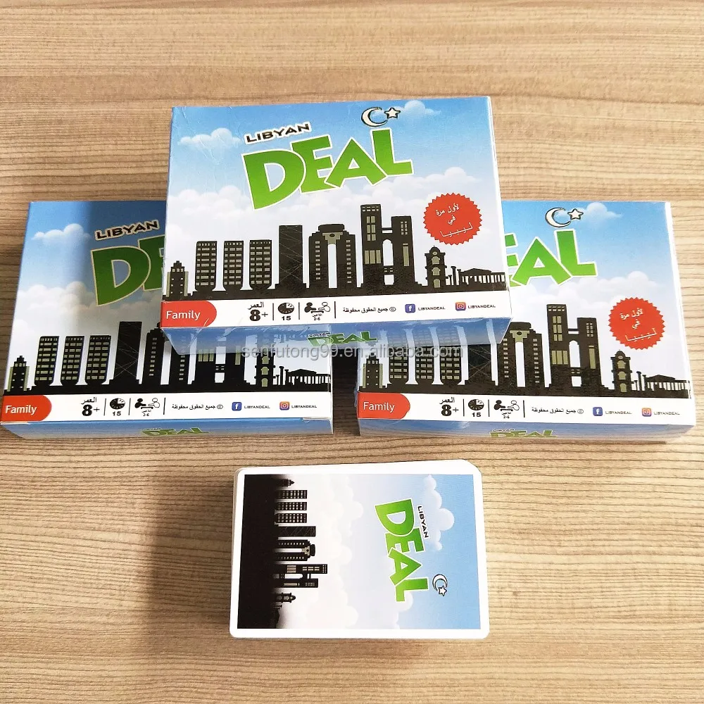 Paper play Card game printing with custom box