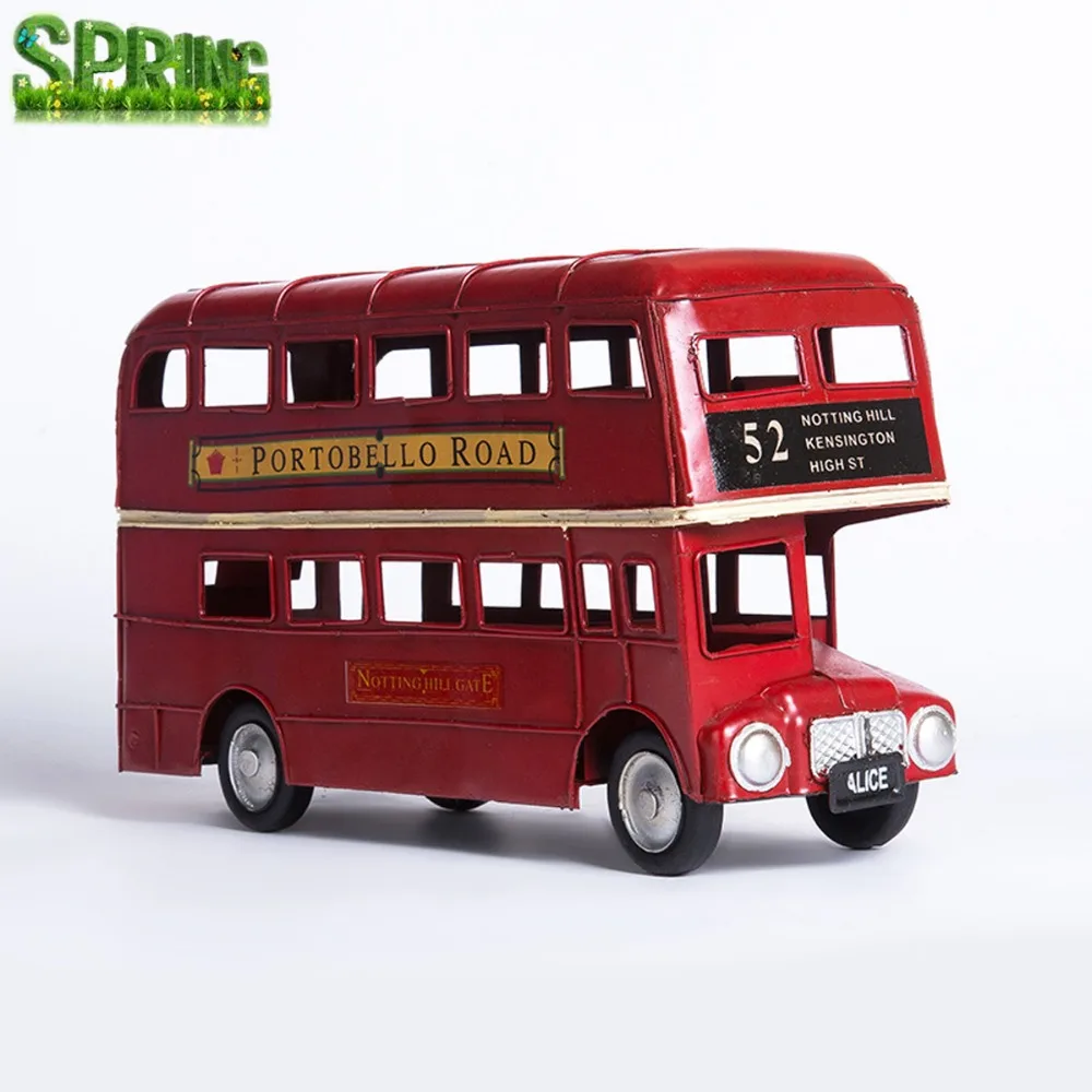 Fashion alloy england toys pull back truck ,metal car bus model for sell hot Antique style Vintage car model