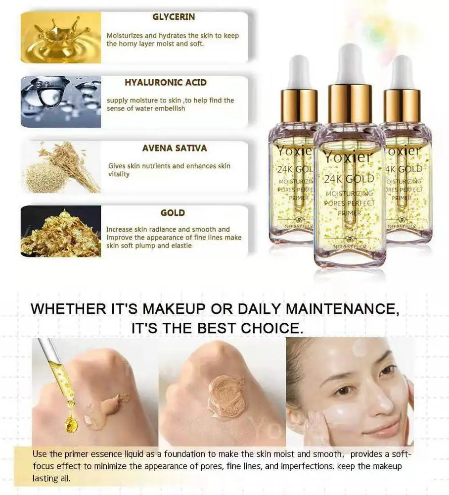 Yoxier New Makeup Base Whitening Cherry Primer Makeup Face Professional Beauty Makeup Base