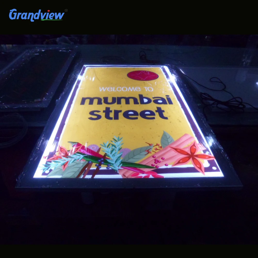 wall mounted photo light box acrylic panel frames led crystal light frame