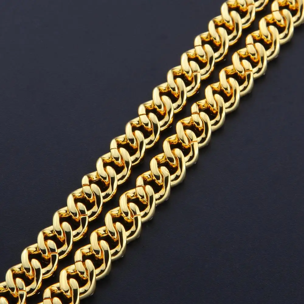 Hiphop Men Women Iced Out 9mm Cuban CZ Link Chain	Bling Miami Cuban Necklace New Arrivals Rapper Jewelries
