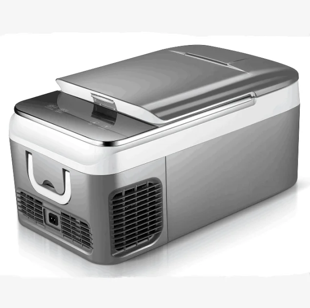 
 Переносной холодильник и морозильник переменного тока, 18 л, 26 л, 12 В, 24 В переменного тока, для использования в кемпинге, для автомобиля, RV или грузовика, с солнечной панелью  