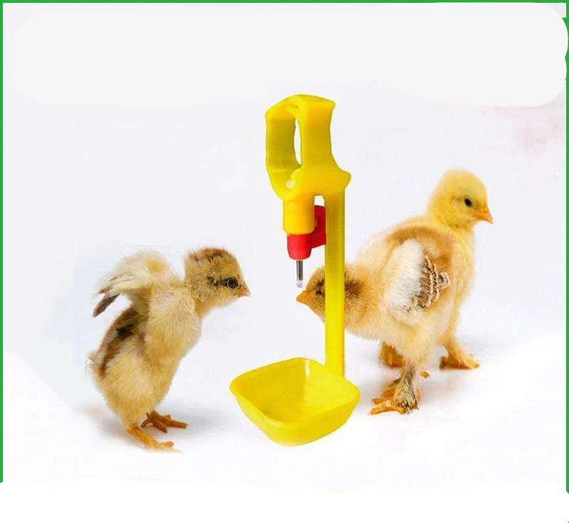 Поилка для сосков птицы, с капельной чашкой