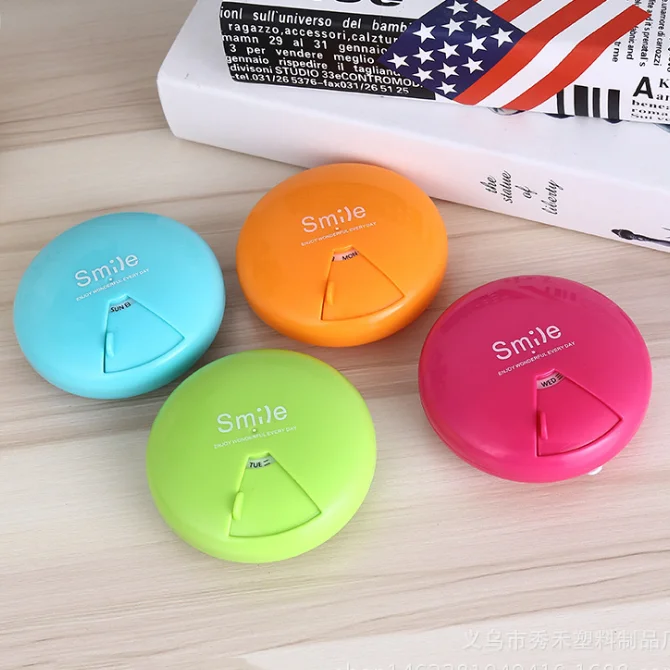 PP Медицинская Аптечка Портативный Вращения Еженедельно Дот Путешествия Таблетки Случае Медицина Коробка Таблетки Контейнер