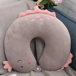 Factory Wholesale Soft comfy colorful plane travel office nap Plush cartoon animal U Shape Neck Massage Pillow