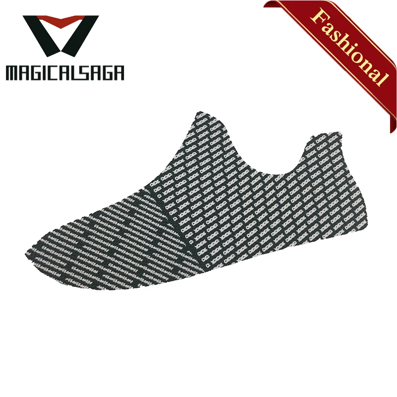 Latest casual shoe upper design men running shoes vamp knit tech sport upper material