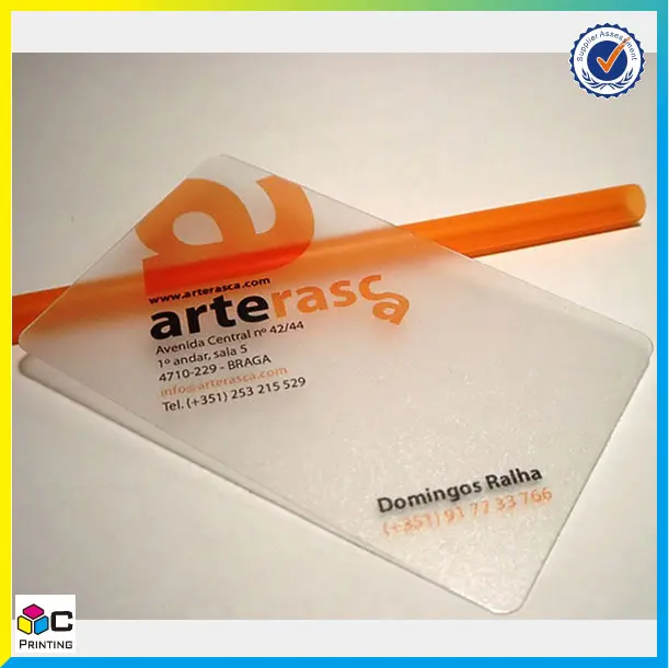 Hot sale cheap custom plastic clear transparent print business pvc cards