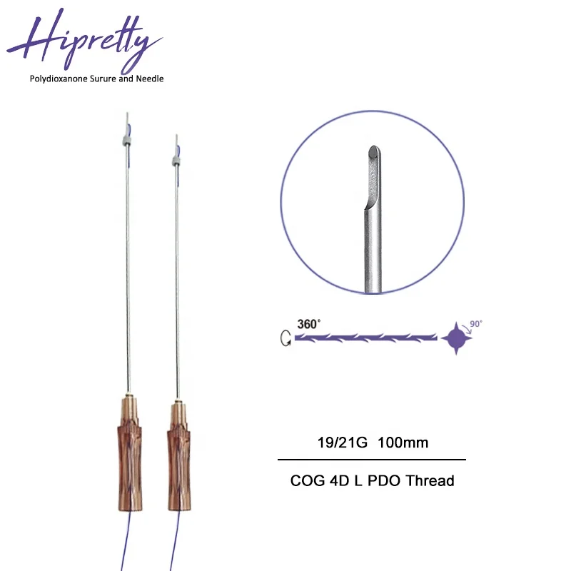 Thread Lift Korea Blunt L Cannula Type 19g / 21g 100mm Lifting Face Pdo Cog 4d