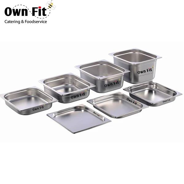 NSF stainless steel hotel food pan gastronome trays for commercial kitchen