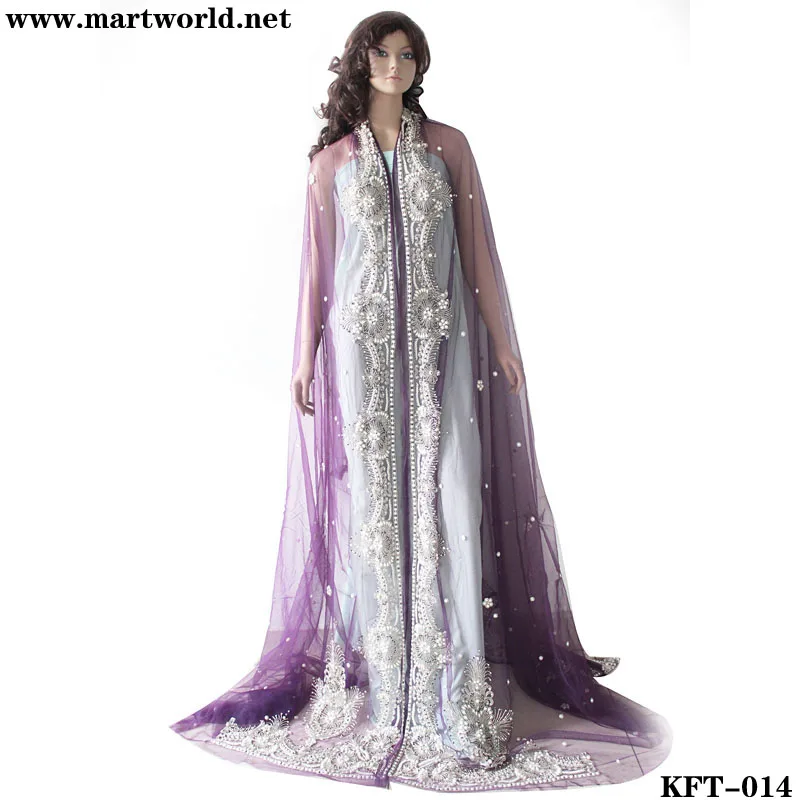 purple caftan style girls party dress(KFT-014)