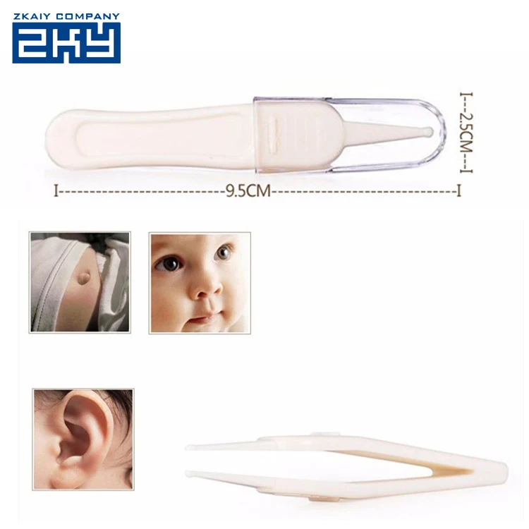 Kid ABS Convenient Nose Forceps Earwax Remover Baby Mini Plastic Tweezers for Booger Clean