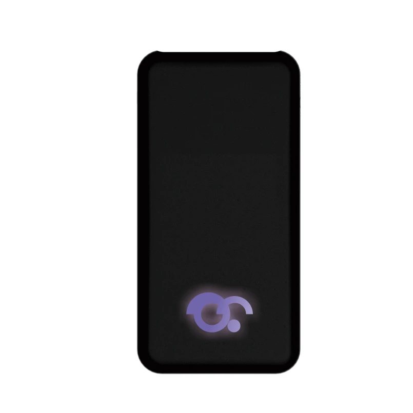 2019 Fantasy Power Bank Make Your Own Brand Light Up Logo Qi Wireless Power Bank 10000mAh with Led Logo