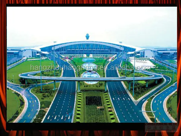 Оптовая продажа изготовление на заказ предварительно спроектированное легкое здание аэропорта стальная конструкция