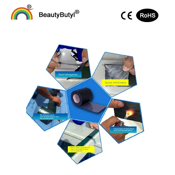 butyl tape, waterproof butyl tape, construction repairing butyl tape