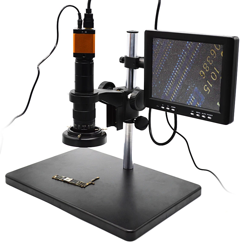 HD 10X-180X Digital Display Video Scanning Electronic Repair Microscope