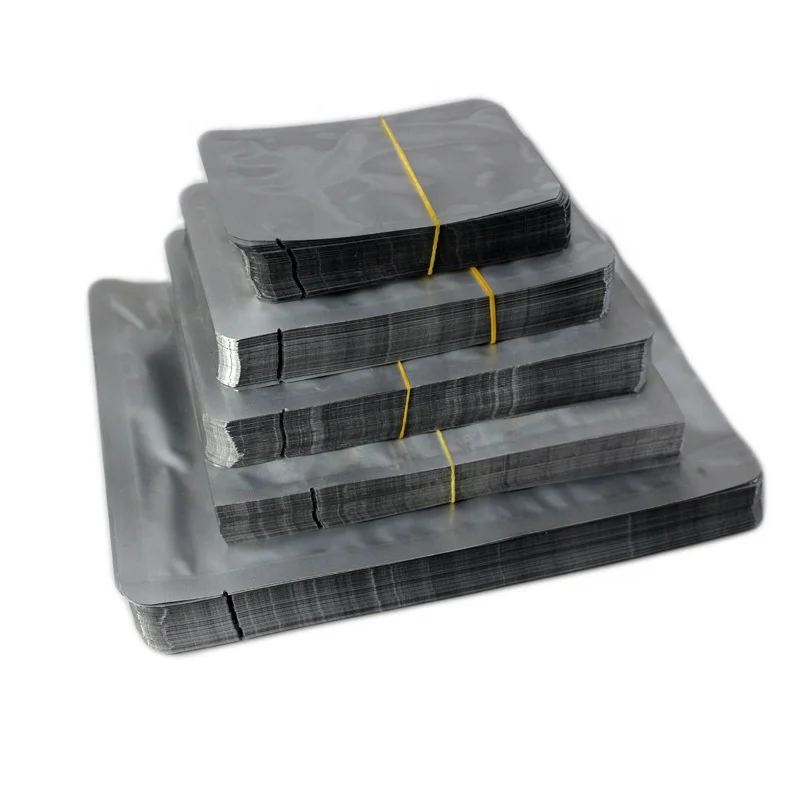 Laminated 3 side seal vacuum pouch aluminum foil packet bag for snack packaging with tear