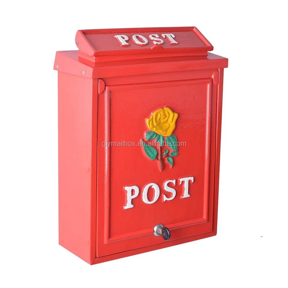 ROSE WALL MOUNTED CAST ALUMINIUM MAILBOX