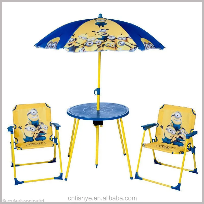 
outdoor furniture bbq folding metal kids picnic aluminium camping table and chairs set 