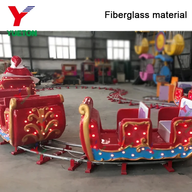 Yueton Amusement Park Rides Outdoor Electric Christmas Track Train Ride