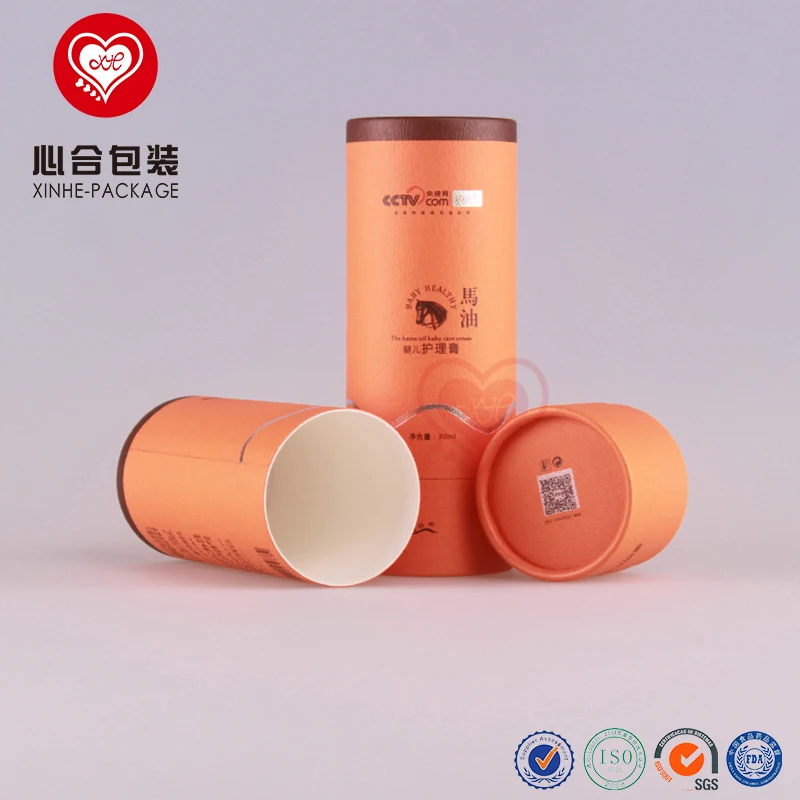 Cardboard tubes for 30 ml bottles/push up paper tubes packaging/round paper display box for cosmetics