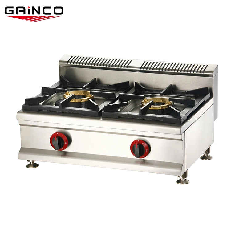 Stainless Steel China Commercial Kitchen Cooking 4 Burner Gas Stove/Professional Manufacturer Table Gas Stove Design