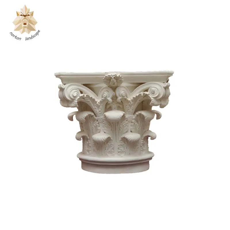 Natural hand caving stone column base and cap for outdoor NTMH-099Y