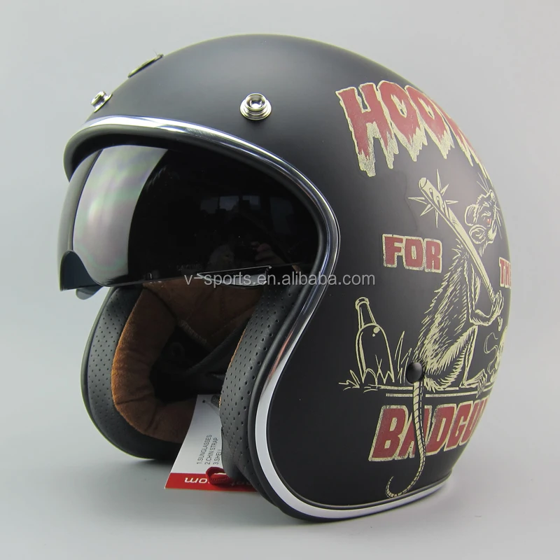 Retro helmet TORC T57 motorcycle helmet for Harley bikes -Dirty Rat