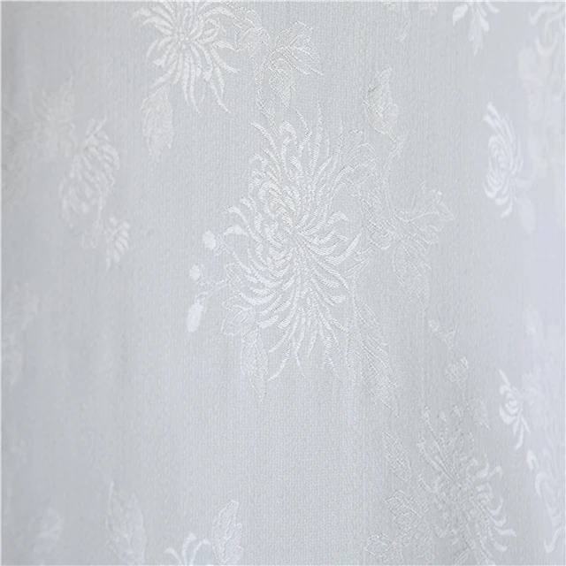 
China silk fabric supplier wholesale Marigold Fragrant Crepe 33% silk material white plain silk fabric 