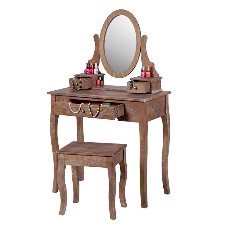 
Bedroom wood furniture dressing table dresser with mirror 