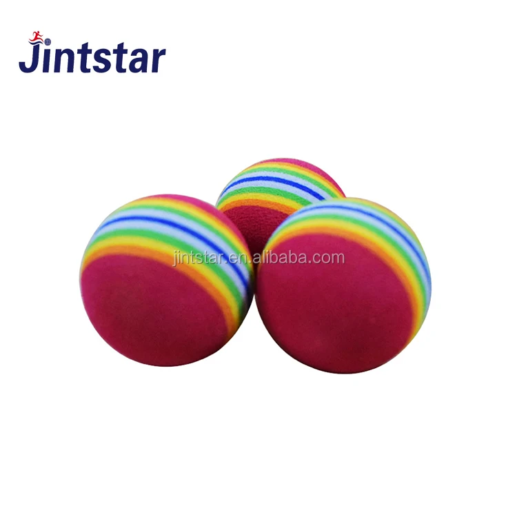 
Custom high bouncing 42mm foam EVA golf ball rubber golf rainbow ball 